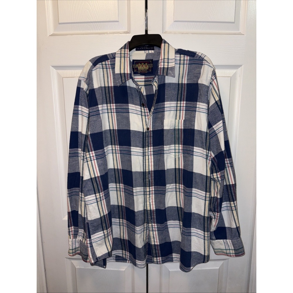 Vintage 80's Ralph Lauren Chaps Flannel Shirt USA Men's Sz XL